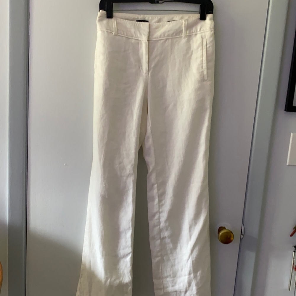 Loft white Marissa trouser 8p  linen pants